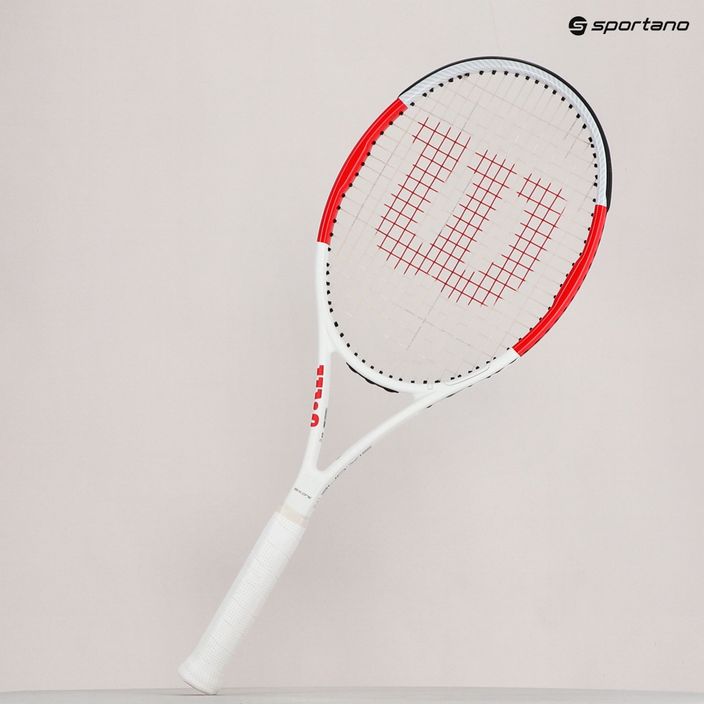 Wilson Six.One Team 95 Cvr tennis racket red and white WRT73640U 8