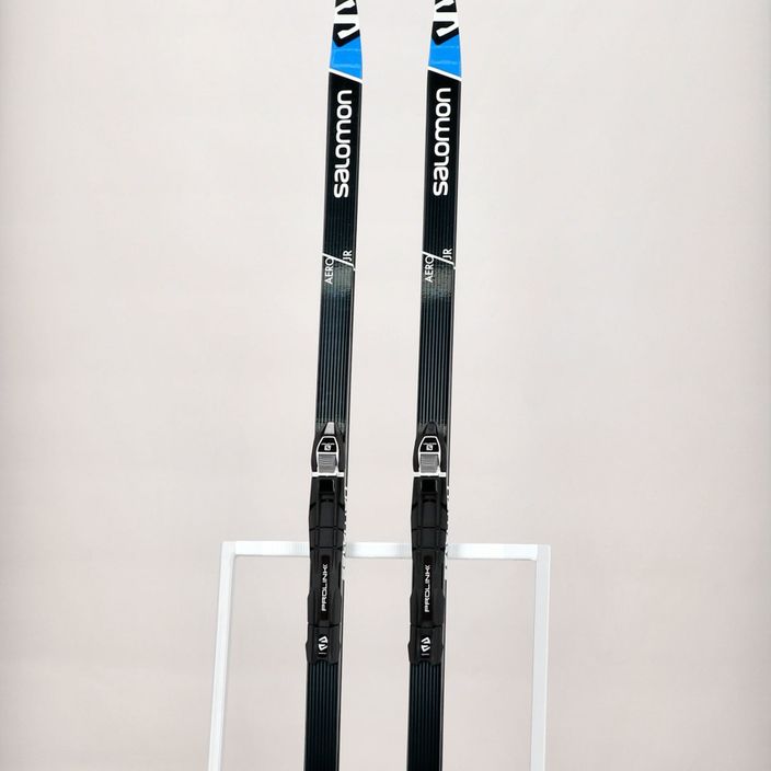Children's cross-country skis Salomon Aero Grip Jr. + Prolink Access black-blue L412480PM 11