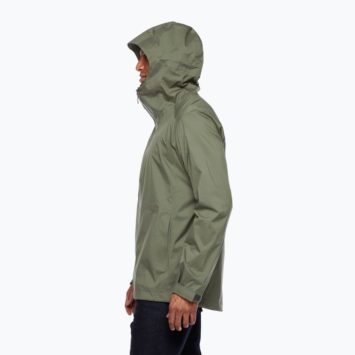 Men's Black Diamond Stormline Stretch rain jacket green APCDT03010MED1 3