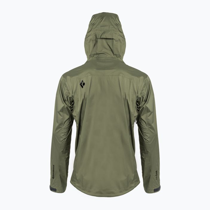 Men's Black Diamond Stormline Stretch rain jacket green APCDT03010MED1 5