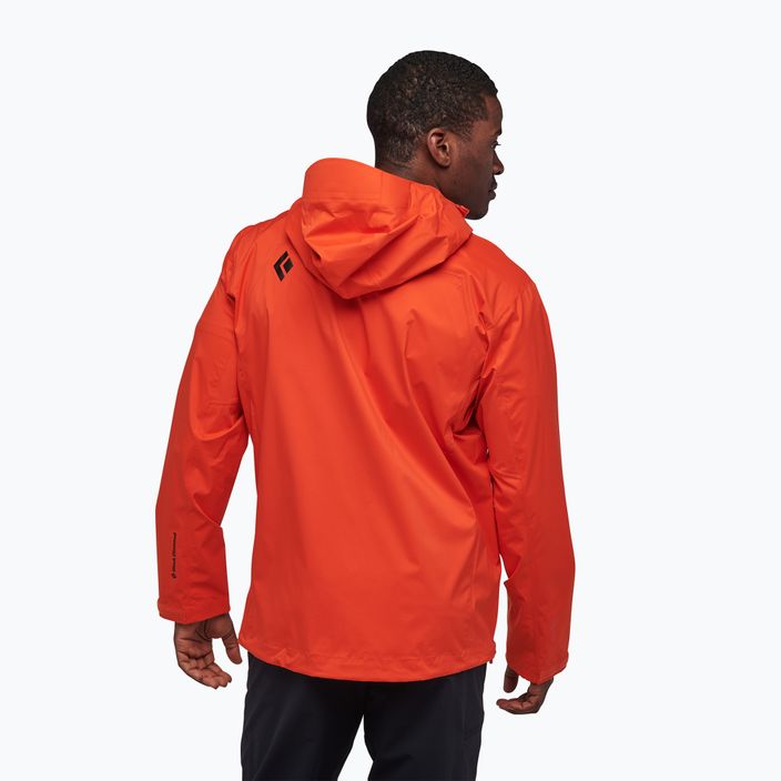 Black Diamond men's Stormline Stretch rain jacket orange APCDT08001XLG1 2