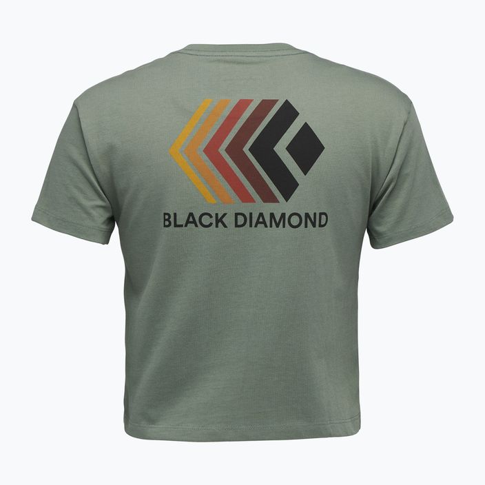 Women's Black Diamond Faded Crop laurel green T-shirt 5