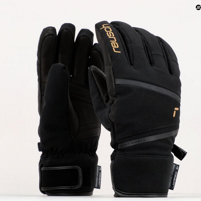 Reusch Tessa Stormbloxx ski gloves black/gold 62/31/138 10
