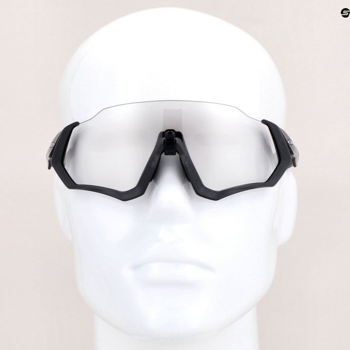 Oakley Flight Jacket steel/clear to black photochromic cycling glasses 0OO9401 7