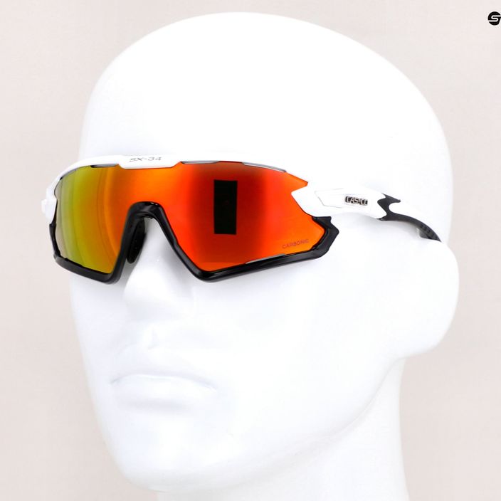 CASCO cycling glasses SX-34 Carbonic white/black/red 09.1320.30 8