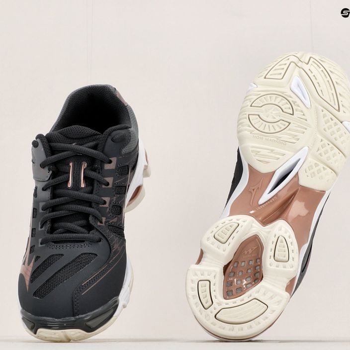 Women's volleyball shoes Mizuno Wave Voltage Ebony/Rose/Quiet Shade V1GC216035 13