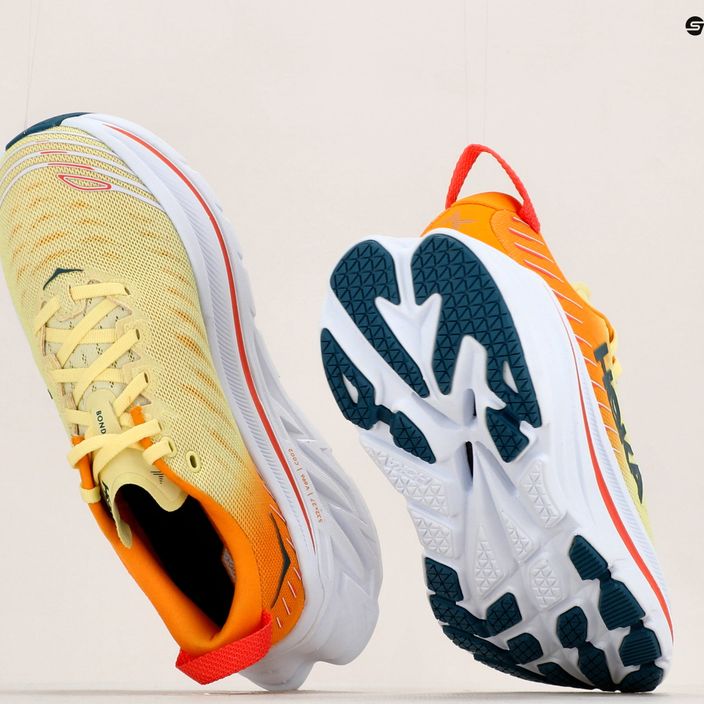 Women's running shoes HOKA Bondi X yellow-orange 1113513-YPRY 13