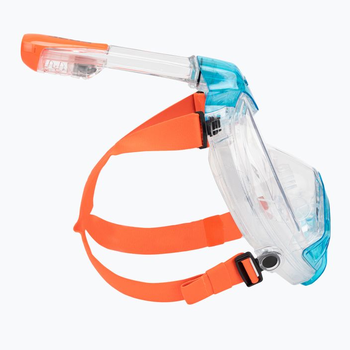 SEAC Libera blue clear/orange full face mask for snorkelling 3