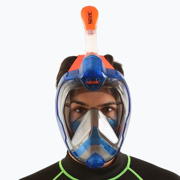 SEAC Magica blue/orange full face mask for snorkelling 7
