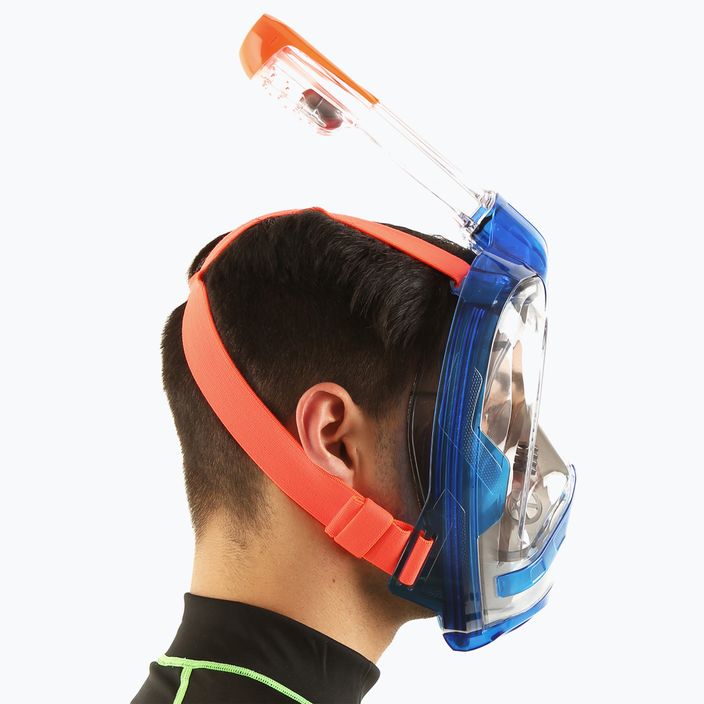 SEAC Magica blue/orange full face mask for snorkelling 9