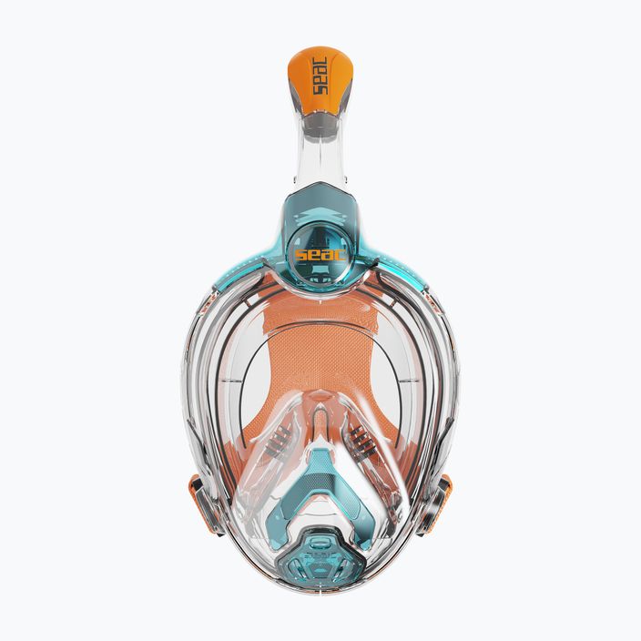 SEAC Libera acquamarine/orange children's full face mask for snorkelling 2