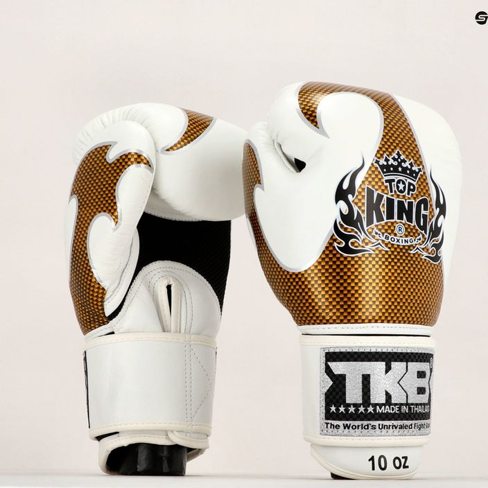 Top King Muay Thai Empower white boxing gloves TKBGEM-01A-WH 7