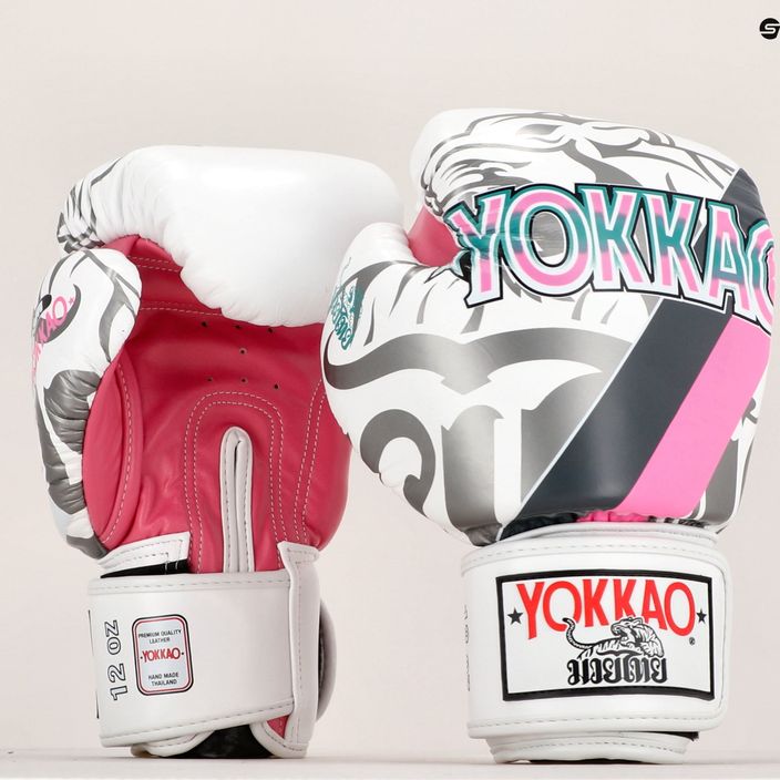 YOKKAO 90'S white boxing gloves BYGL-90 7