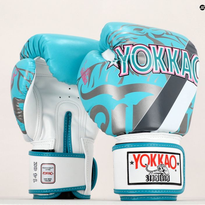 YOKKAO 90'S blue boxing gloves BYGL-90-5 8