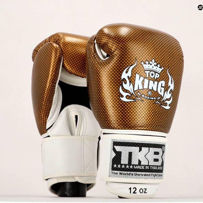 Top King Muay Thai Empower white boxing gloves TKBGEM-02A-WH 7
