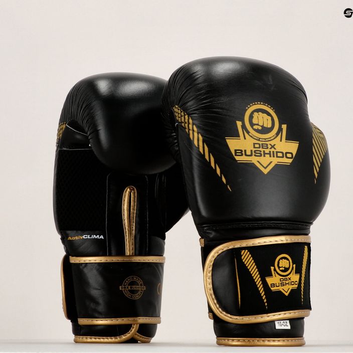 Boxing gloves DBX BUSHIDO natural leather black B-2v13 7