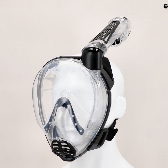 Cressi Duke Dry full face mask for snorkelling clear and black XDT000050 6