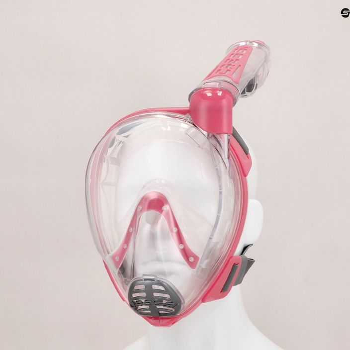Cressi Duke Dry full face mask for snorkelling pink XDT000040 5