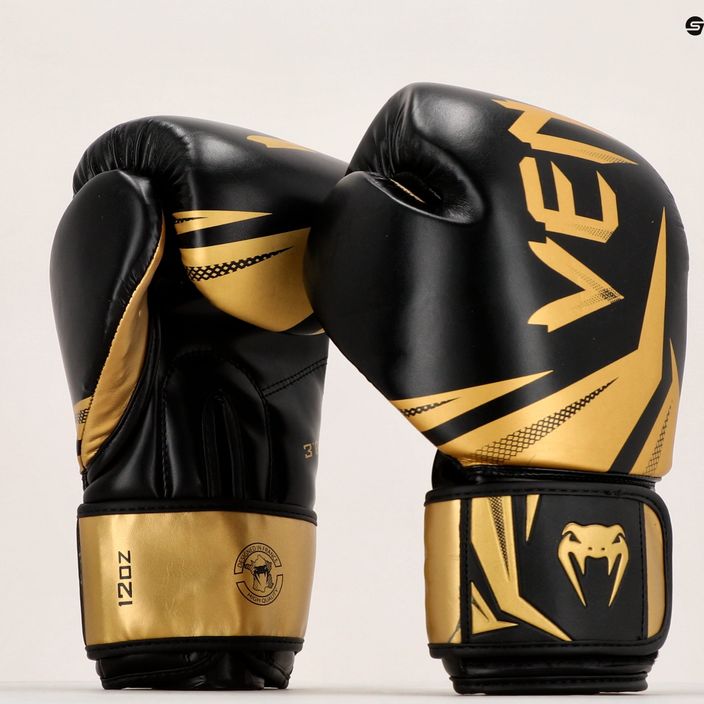 Venum Challenger 3.0 men's boxing gloves black and gold VENUM-03525 7
