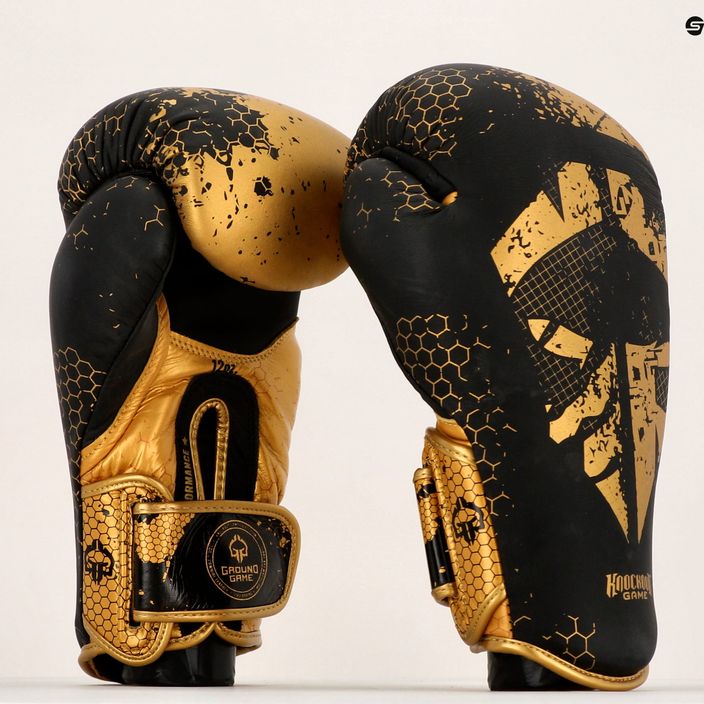 Ground Game Cage Gold Boxing Gloves BOXGLOCGOLD10 8