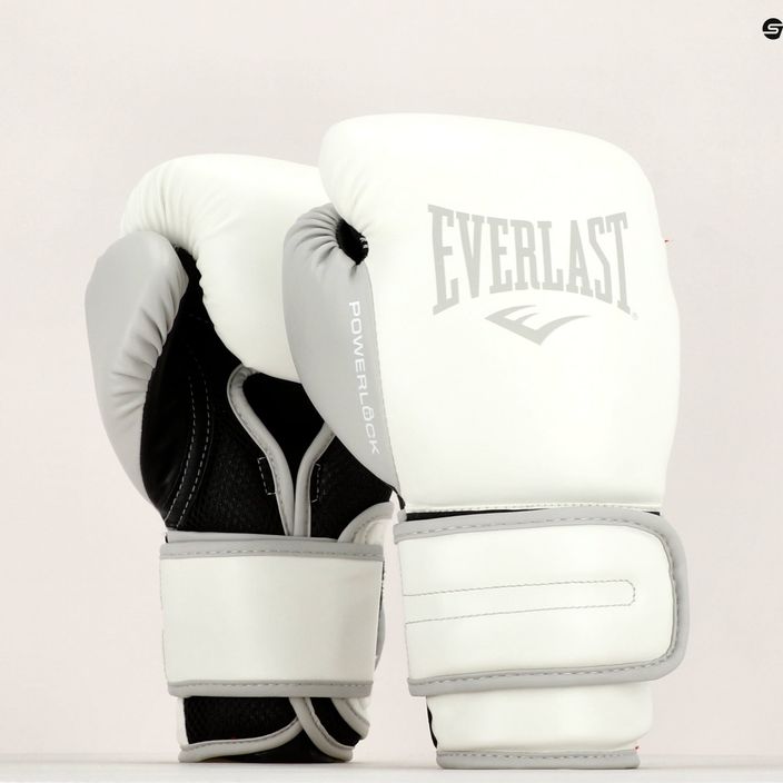 Everlast Powerlock Pu men's boxing gloves white EV2200 7