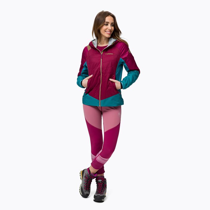 La Sportiva Across Primaloft women's hybrid jacket burgundy-blue Q36502624 2