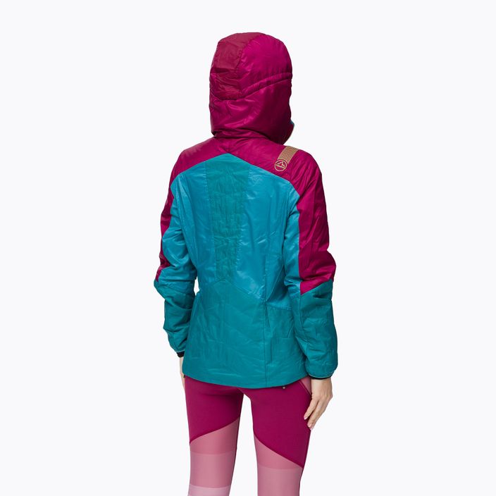 La Sportiva Across Primaloft women's hybrid jacket burgundy-blue Q36502624 4
