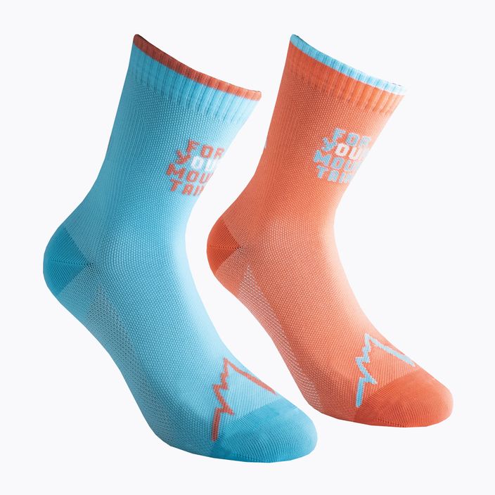 LaSportiva For Your Mountain blue-orange running socks 69R402602