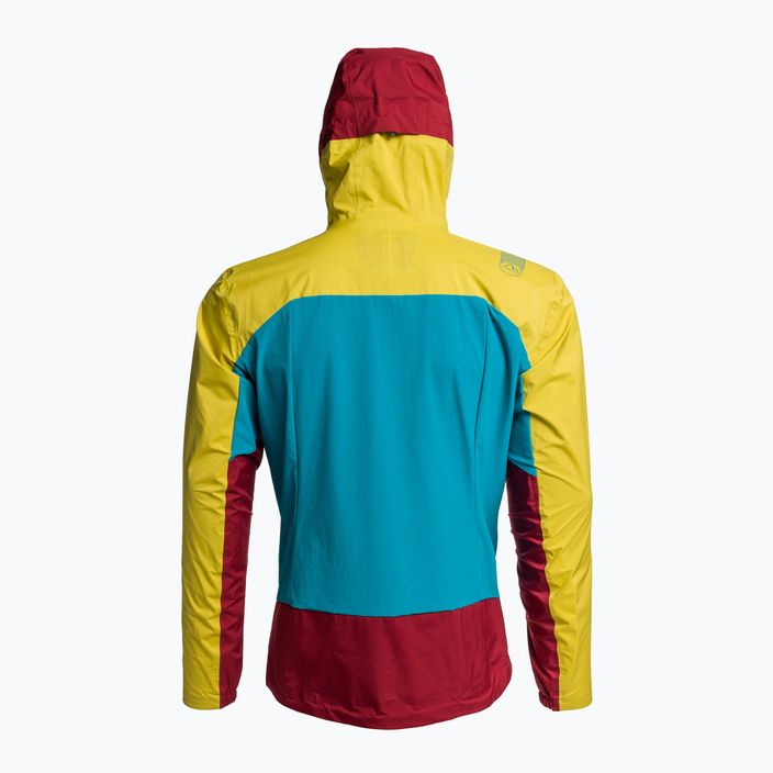 Men's La Sportiva Crizzle EVO Shell red/yellow membrane rain jacket L75320723 7