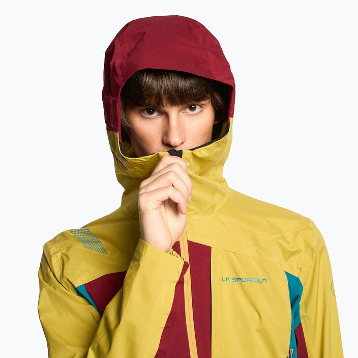 Men's La Sportiva Crizzle EVO Shell red/yellow membrane rain jacket L75320723 3