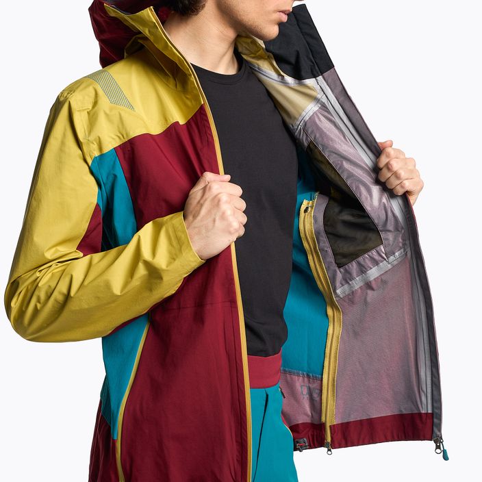 Men's La Sportiva Crizzle EVO Shell red/yellow membrane rain jacket L75320723 5