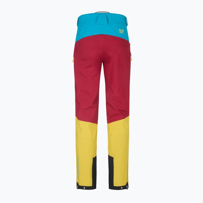 Men's La Sportiva Crizzle EVO Shell yellow-maroon hiking trousers with membrane L76723320 6