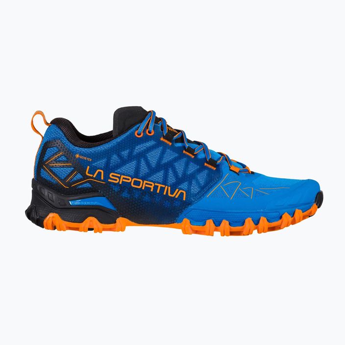 La Sportiva Bushido II GTX electric blue/tiger men's running shoe 12