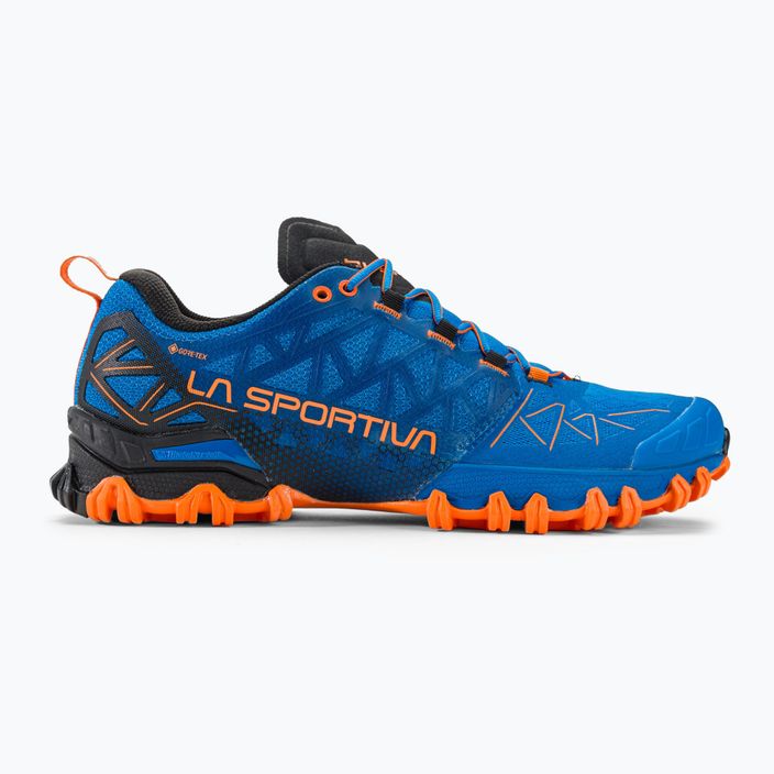 La Sportiva Bushido II GTX electric blue/tiger men's running shoe 2
