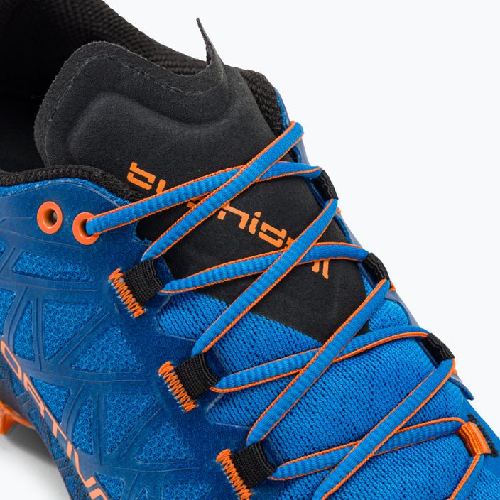 La Sportiva Bushido II GTX electric blue/tiger men's running shoe 8