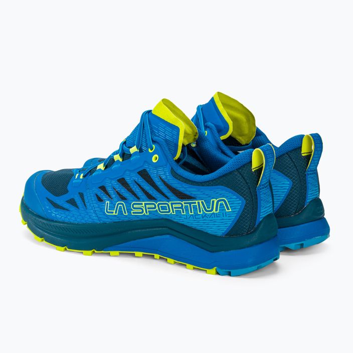 Men's La Sportiva Jackal II electric blue/lime punch running shoe 3