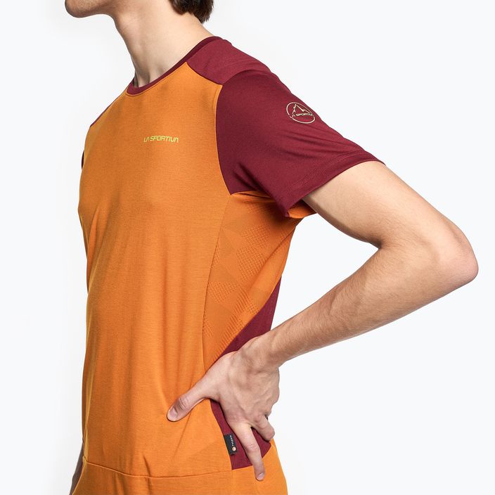 La Sportiva men's climbing shirt Grip orange-red N87208320 3