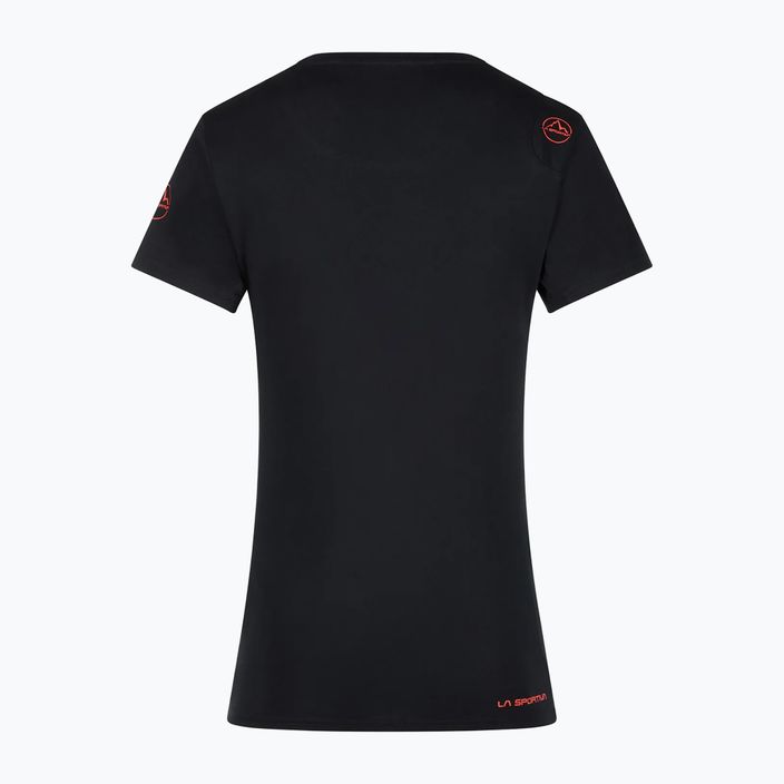 La Sportiva women's t-shirt Peaks black/cherry tomato 2