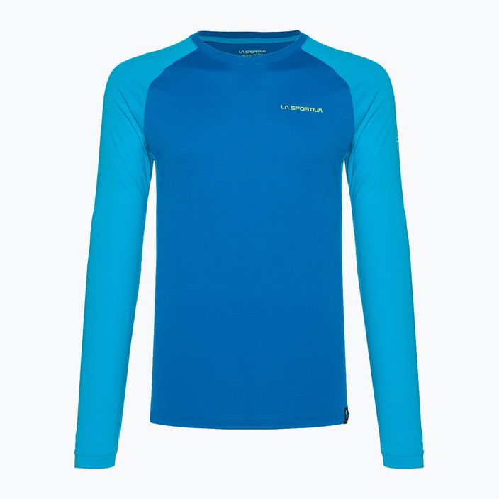 Men's La Sportiva Back Logo electric blue/maui trekking shirt