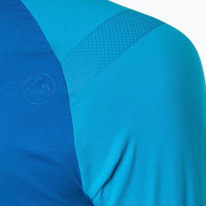 Men's La Sportiva Back Logo electric blue/maui trekking shirt 4