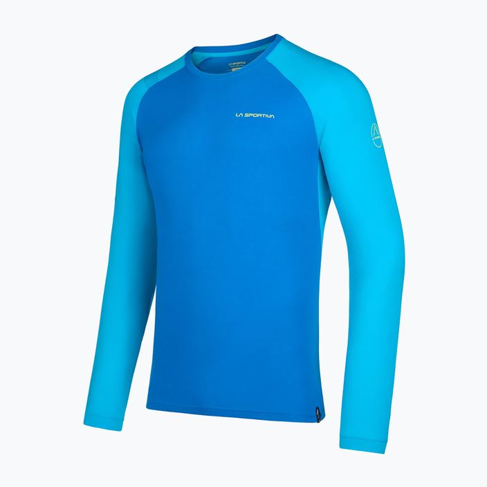 Men's La Sportiva Back Logo electric blue/maui trekking shirt 5
