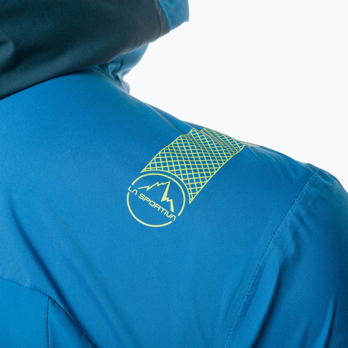 Men's La Sportiva Crizzle EVO Shell storm blue/electric blue membrane rain jacket 9