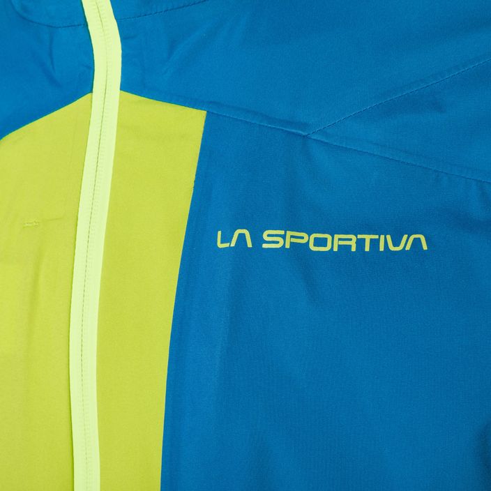 Men's La Sportiva Crizzle EVO Shell lime punch/electric blue membrane rain jacket 3
