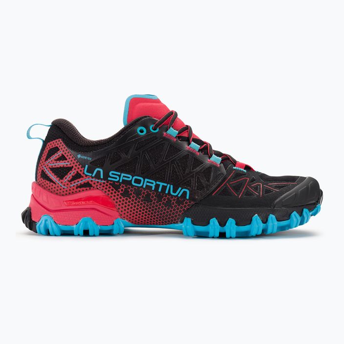 La Sportiva Bushido II GTX black/hibiscus women's running shoe 2