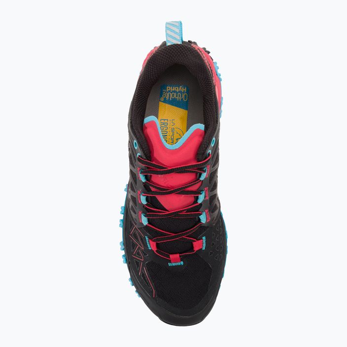 La Sportiva Bushido II GTX black/hibiscus women's running shoe 6