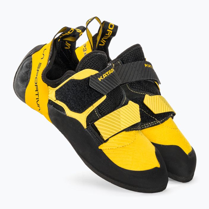 Men's La Sportiva Katana climbing shoe yellow/black 4