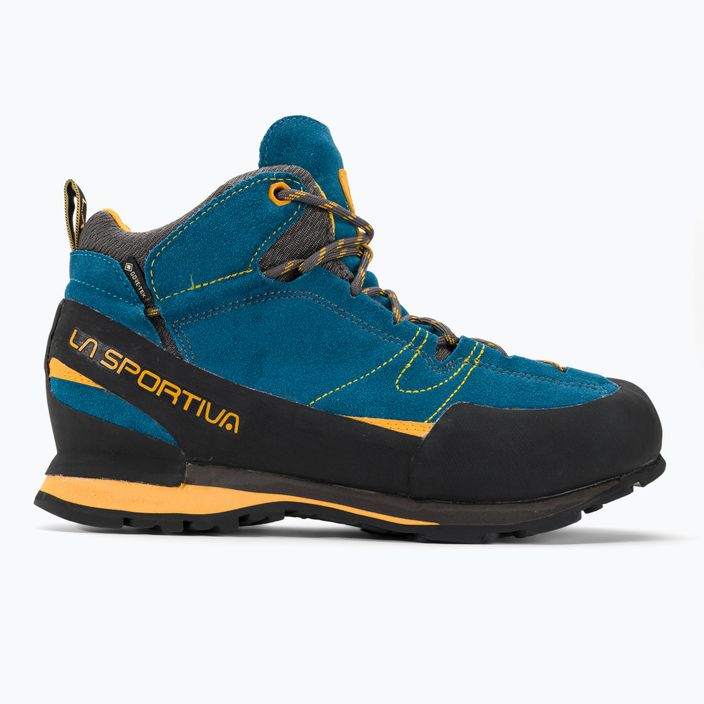 Men's trekking boots La Sportiva Boulder X Mid blue/yellow 2