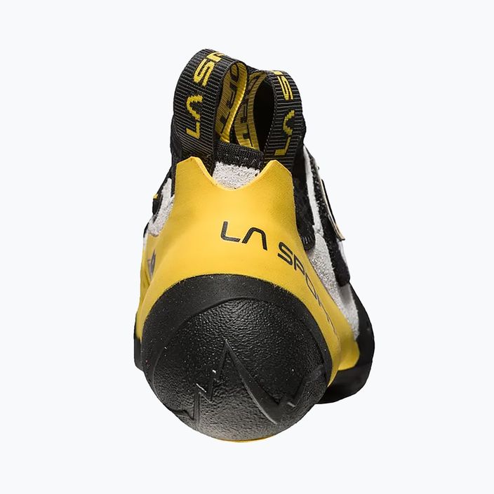 La Sportiva men's Solution climbing shoes white and yellow 20G000100 15