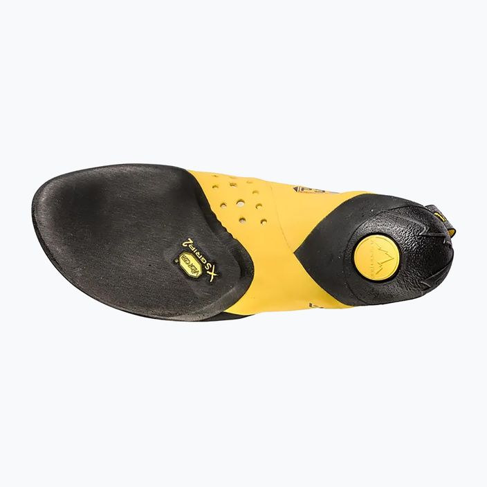 La Sportiva men's Solution climbing shoes white and yellow 20G000100 16