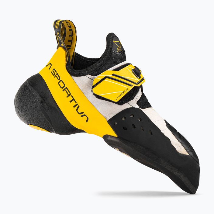 La Sportiva men's Solution climbing shoes white and yellow 20G000100 2